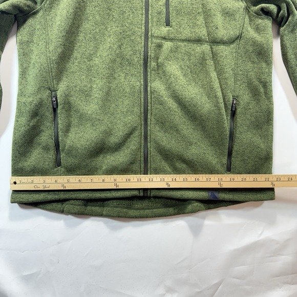 LL Bean Fleece Jacket Mens L Tall Green Fleece Zip Up Pocket Outerwear Outdoor - Picture 5 of 10